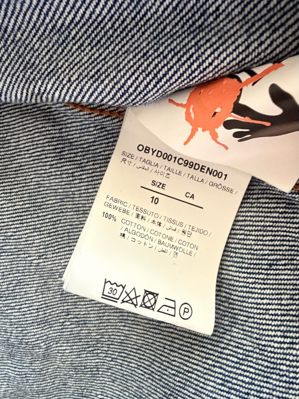 Off-White Kids' Logo Denim Shirt Jacket In Medium Blue 10y - Picture 4 of 8